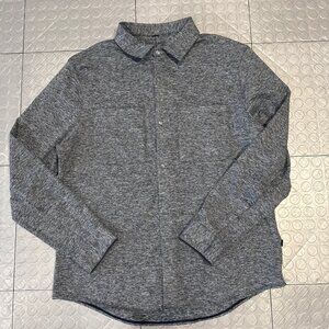 Lululemon Rulu Button Up Shirt Snap Front Overshirt Heathered True Navy Large L